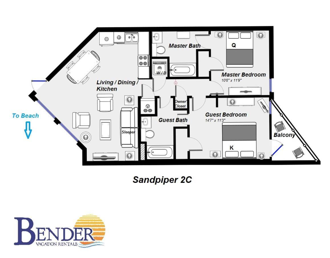 海湾海岸 Sandpiper 2C酒店 外观 照片
